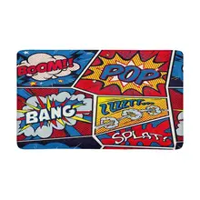 Ретро поп-арт комический крик Придверный коврик латексная подложка нескользящий, дверной половик ковер 3"(L) x 18"(W