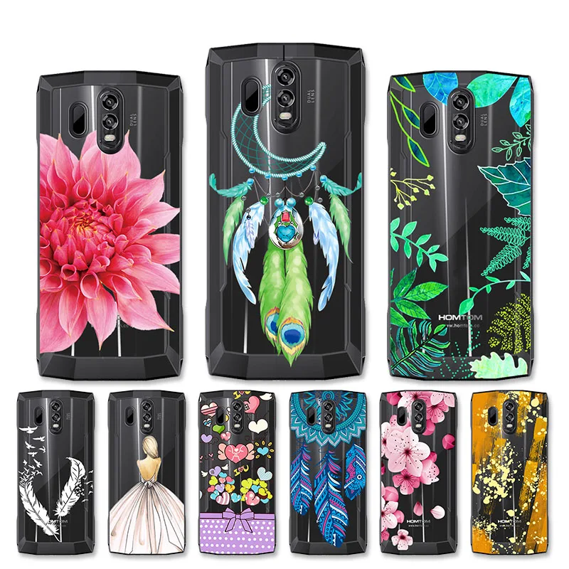 

DIY Painted Cases For Homtom HT70 Case Silicone Bumper For Doogee Homtom HT70 HT 70 Cover Back Transparent Cases Fundas Coque