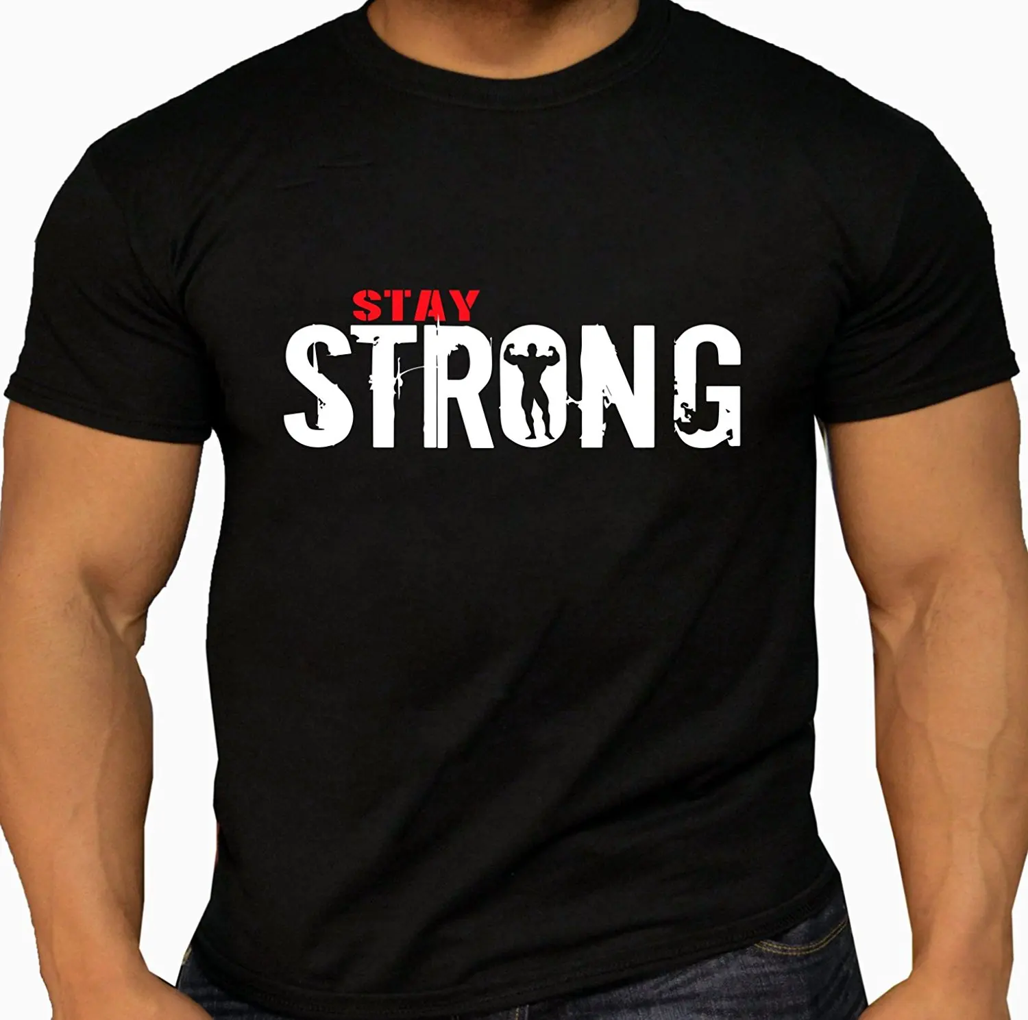 2019 جديد الصيف المحملة قميص جودة الرجال 'Stay Strong' القمصان. الاثقال كمال الاجسام الجمنازيوم تجريب. 5 حجم خيارات تي شيرت 2019 جديد الصيف المحملة قميص جودة الرجال 'Stay Strong' القمصان. الاثقال كمال الاجسام الجمنازيوم تجريب. 5 حجم خيارات تي شيرت
