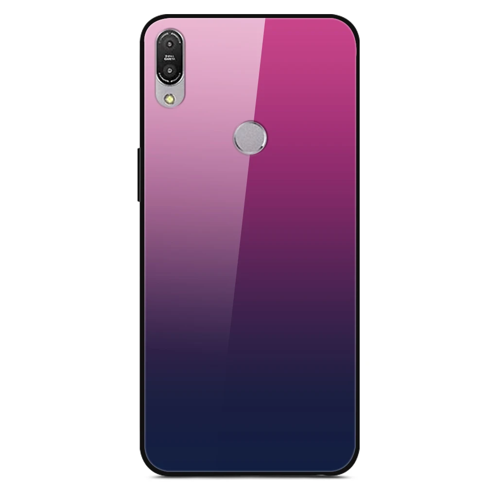 Закаленное стекло Чехол для Asus Zenfone Max Pro M1 ZB602KL Чехол Градиент ПК Твердый переплет для Asus ZB601KL ZB602KL Телефон Бампер - Цвет: 5