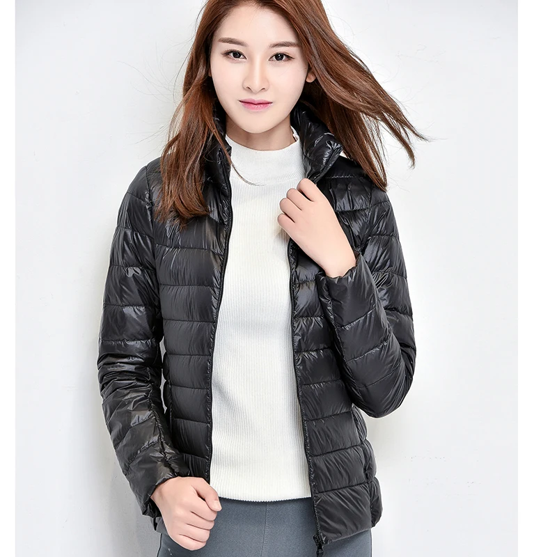 Kopen Vrouwen Winterjas 2019 Nieuwe Mode 90% Witte Eend Donsjack Ultralight Draagbare Slanke Down Jas Vrouwelijke Winter Jassen Parka