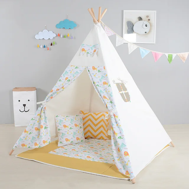 Kids Play Tent Cute Lion Pattern Playhouses For Children Indoor ... Kids Play Tent Cute Lion Pattern Playhouses For Children Indoor ...