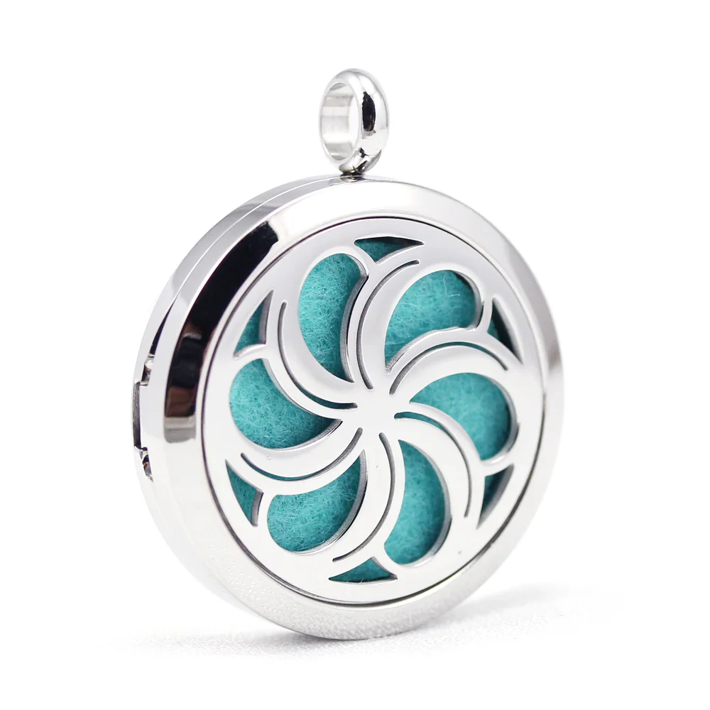 30mm 316l Stainless Steel Flower Design Aroma Aromatherapy Essential
