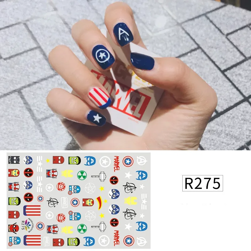 New Snoopy nail sticker mm bean summer small fresh flowers cartoon character stickers nail patch Cute nail sticker