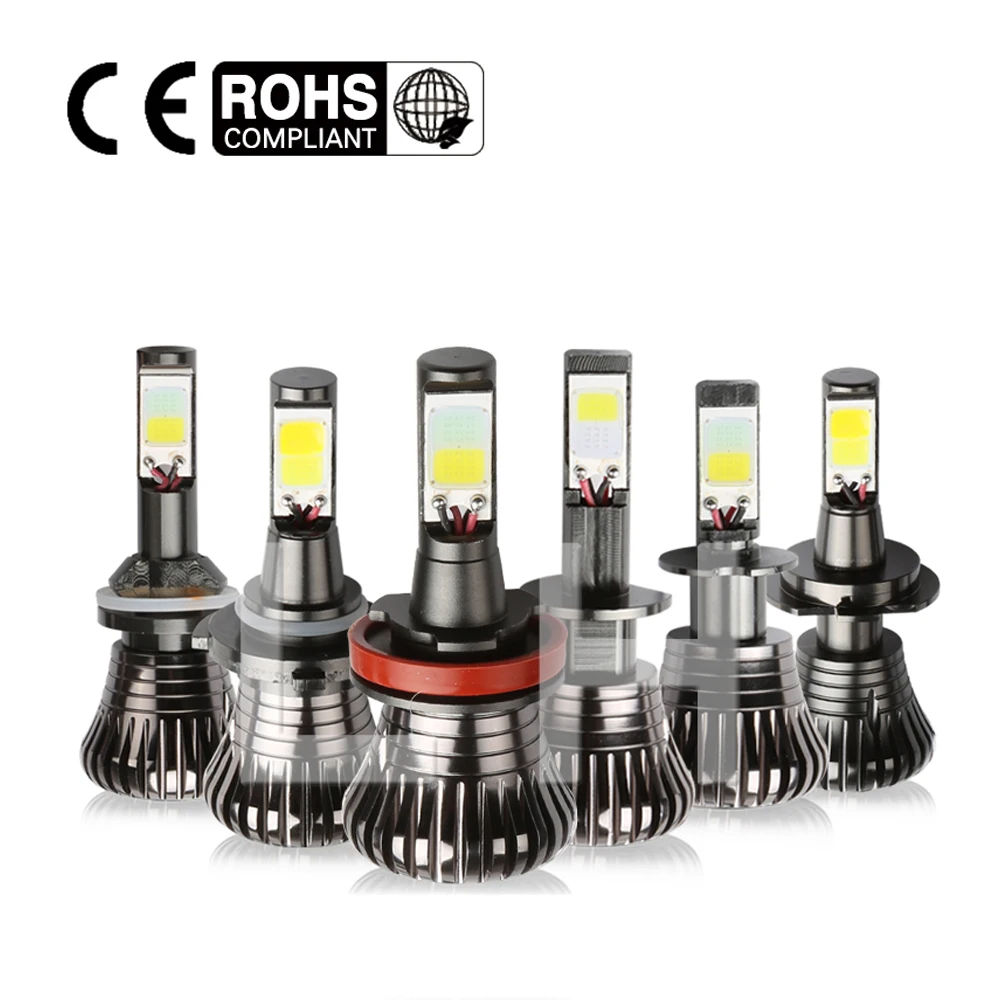 Автомобильные двухцветные H1 Led H3 H7 H8 H11 9005 HB3 9006 HB4 880 881 H16 PSX24W P13W лампы для