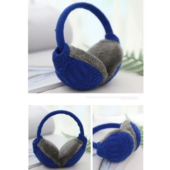 Men Women Knitted Earmuff Winter Warm Plush Ear-cap Autumn, 29cm/11.4inch Outdoor Skiing Accessories