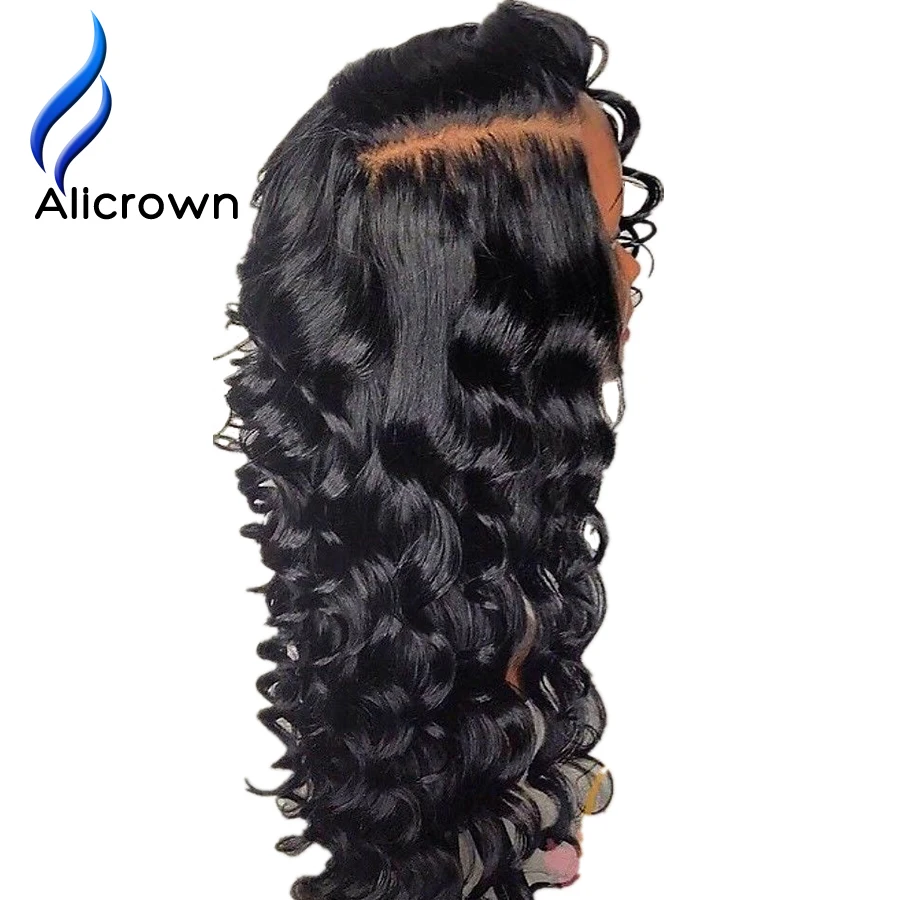 

ALICROWN 13*6 Lace Front Human Hair Wigs For Women With Baby Hair Bleached Knots Brazilian Remy Lace Frontal Wigs Pre-Plucked