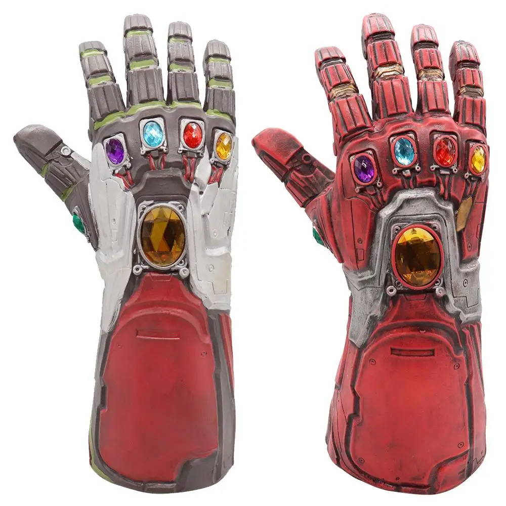 

Avengers 4 Endgame Iron Man Infinity Gauntlet Hulk Cosplay Arm Thanos Latex Gloves Arms Mask Marvel Superhero Weapon Party Props