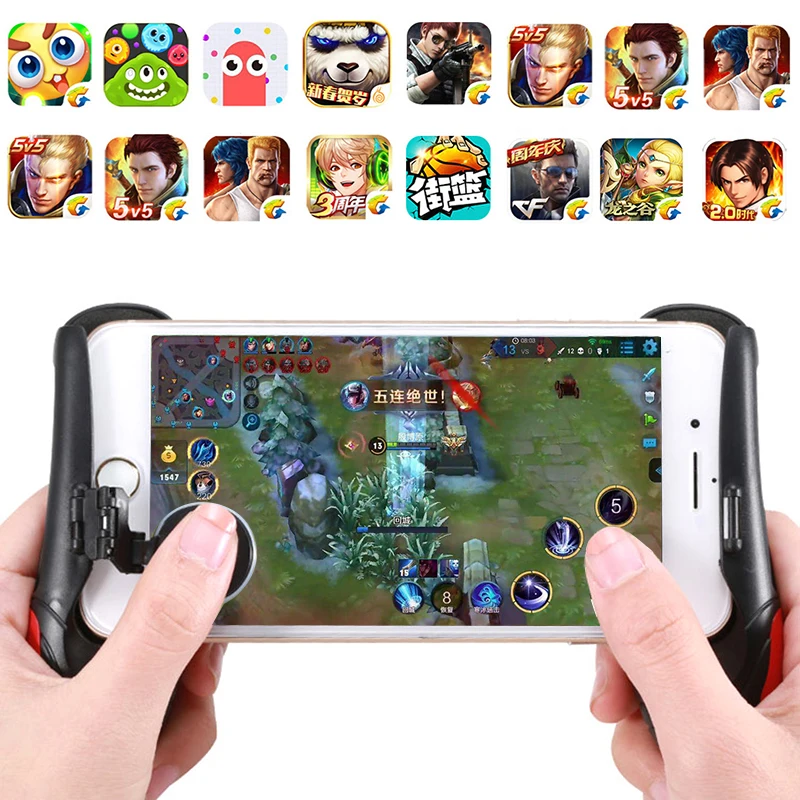 Beste Ultra Draagbare Vijf Hoek Joystick Grip Rekbaar Game Controller Gamepad Verlengde Handvat Spel Triggers Voor iPhone Android IOS