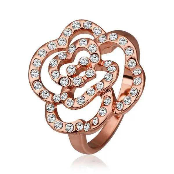 R518 WholesaleHigh QualityNickle Free AntiallergicNew Fashion Jewelry 18K Real Gold PlatedRing For Women
