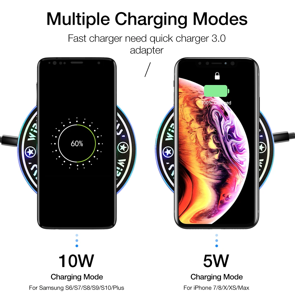 CASEIER настольное Беспроводное зарядное устройство для Samsung Galaxy S10 Plus S10E Быстрое