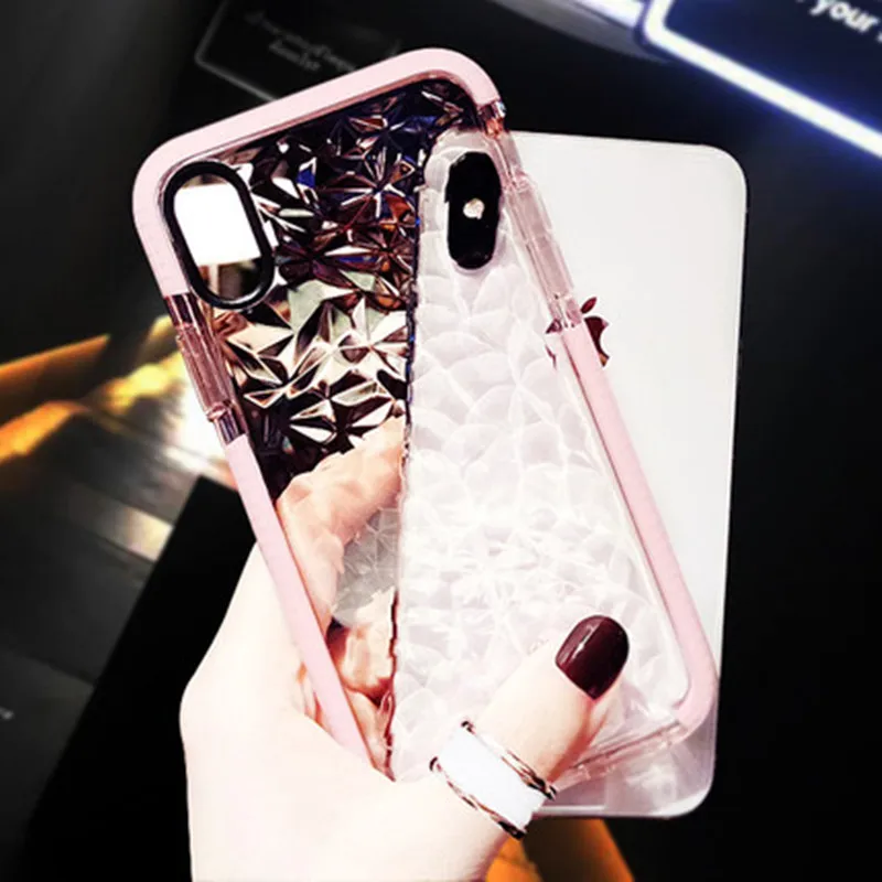 

Luxury 3D Diamond Soft TPU Transparent Phone Case For iPhone X Shockproof Clear Silicone Case For iPhone 7 8 6 6s Plus XS Max XR