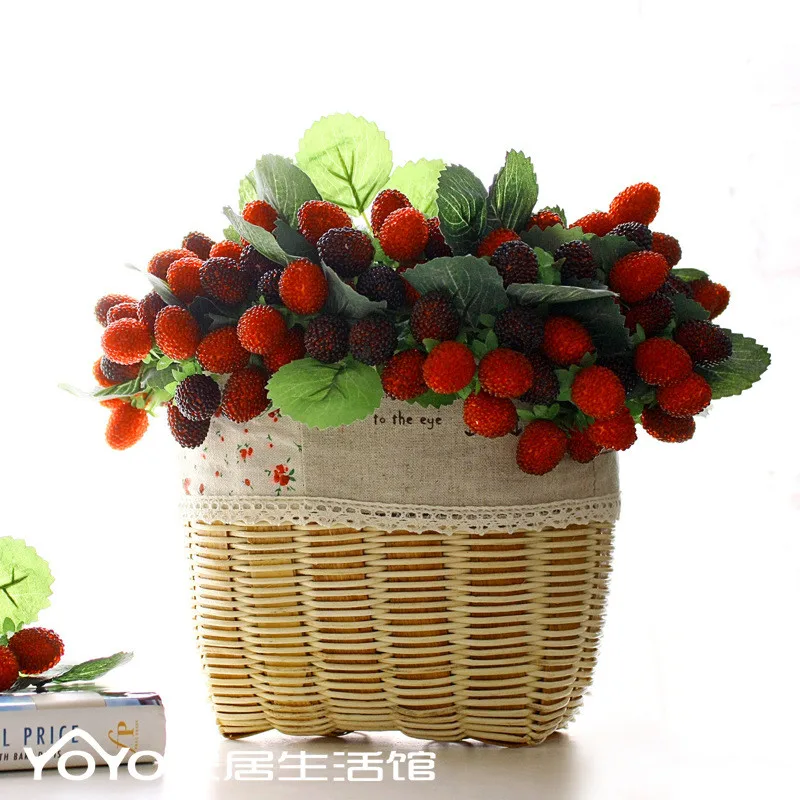 Keythemelife 1PCS Tempting Berry Leaf Fruit Artificial Flowers DIY Plant Home Decor For Home Office Garden Decoration DA Keythemelife 1PCS Tempting Berry Leaf Fruit Artificial Flowers DIY Plant Home Decor For Home Office Garden Decoration DA