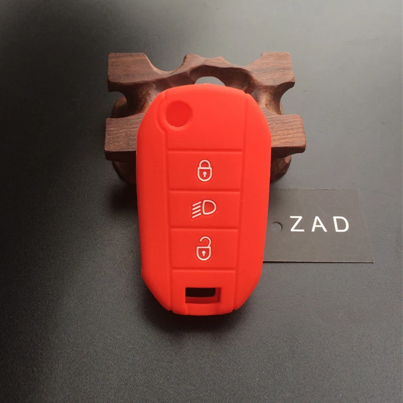 Защитный чехол ZAD для Citroen C2 C3 C4 Picasso Xsara C5 C6 C8 складной с 3 кнопками|fob cover|silicone key fob
