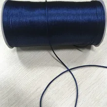 2mm 20m/lot Navy Blue Rattail Satin Cord Chinese Knot Braided String Jewelry Findings Beading Rope#R508