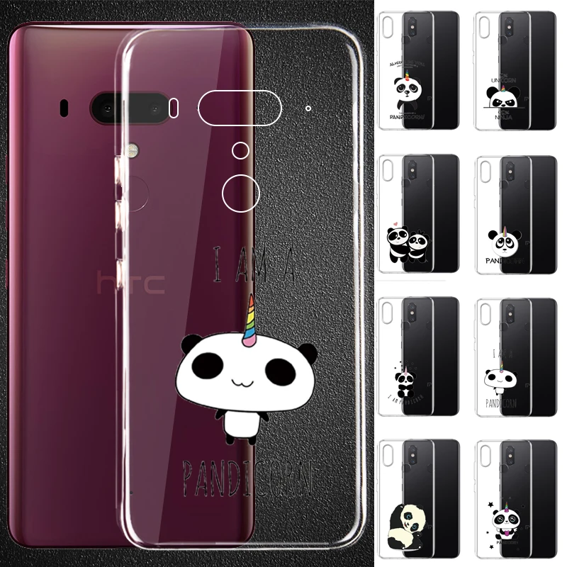 Мультфильм силиконовый чехол для телефона для htc U12 плюс 6,0 "милые мягкие чехол панда чехлы Чехлы
