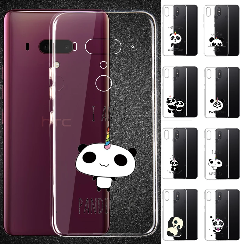 Cartoon Silicone Phone Case for HTC U12 Plus 6.0&quot Soft Cute Panda Cover Coque Fundas |