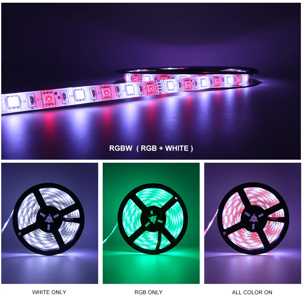 Светодиодная лента DC12V 5050 RGB RGBW rgbww 60 Светодиодный s/m 5 м+ WiFi светодиодный контроллер+ 3A блок питания комплект светодиодной ленты