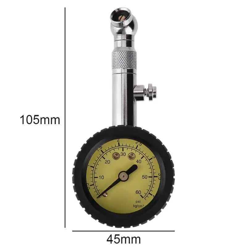 0-60psi Автомобильный манометр для шин, точный автомобильный Автомобильный манометр для мотоциклов, манометр для шин, высокоточный измерительный прибор