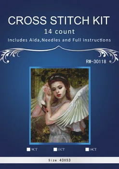

43x55CM Needlework Crafts Embroidery Counted Cross Stitch Kit Set 14 ct Oil Painting Leda and the Swan