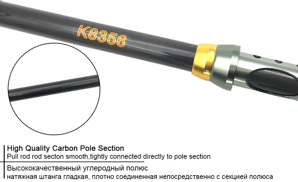 K8356 углерода Портативный телескопическая удочка Спиннинг сверхтвердый стержень океан рыболовные удочки Tackle1.8/2,1/2,4/2,7/3,0/3,3/3,6 м