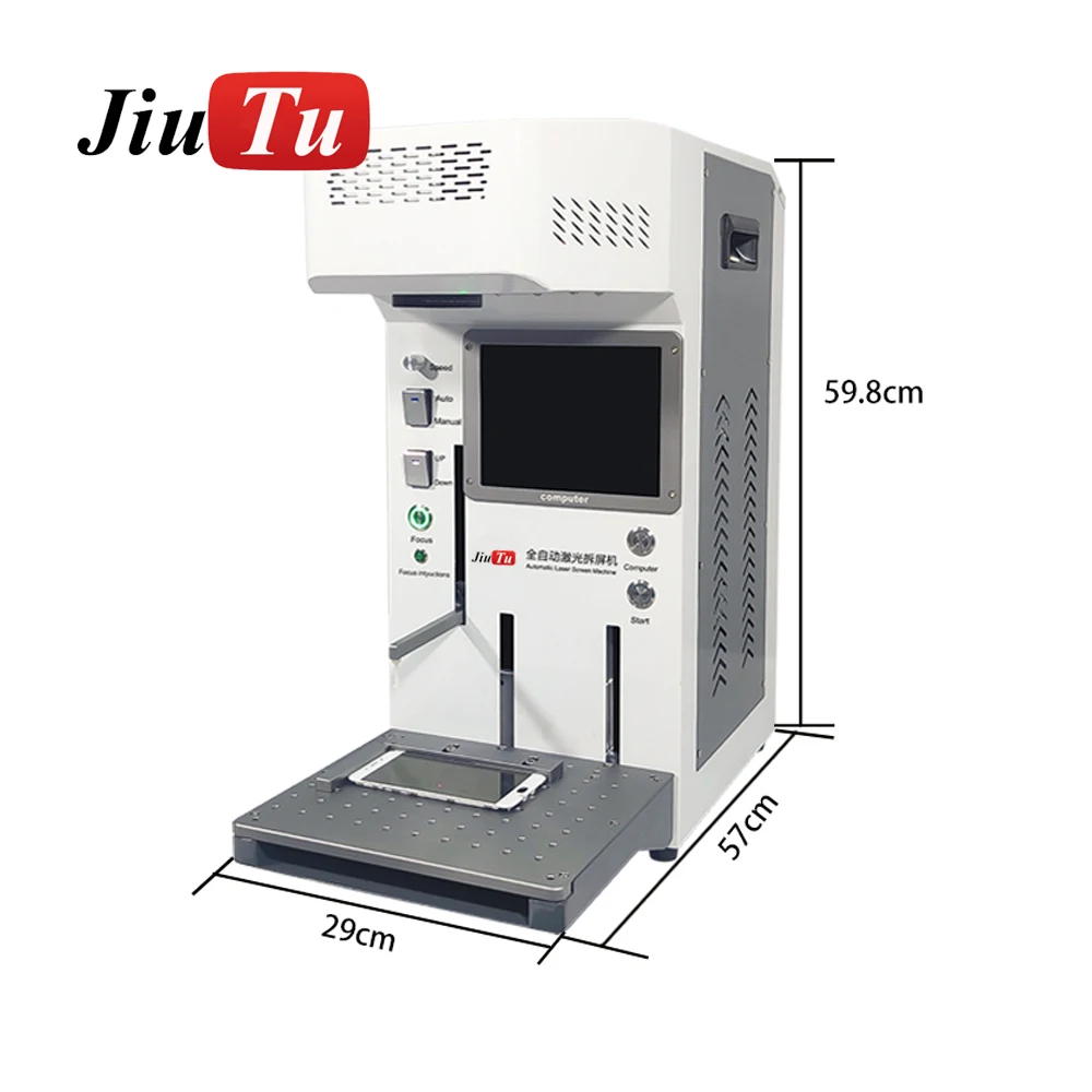 Automatic Fiber Laser Marking Machine Engraver Cutter With Built-in Computer For iPhone 8 8P XS XR XSMax Rear Glass Separation (6)