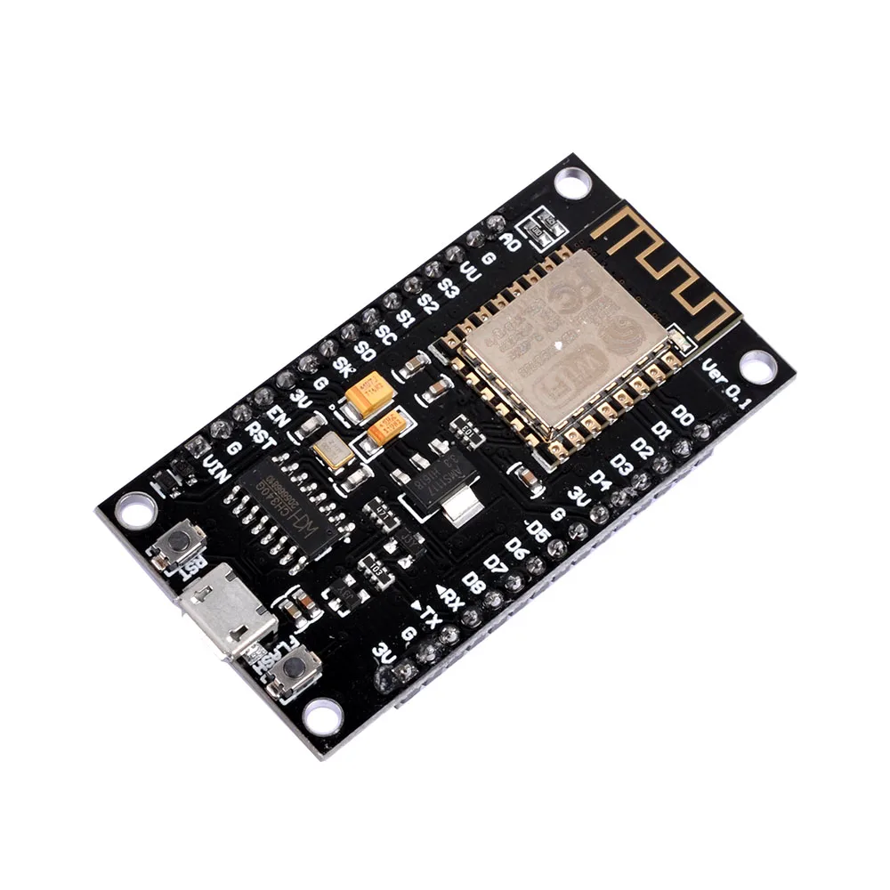 Беспроводной модуль NodeMcu v3 CH340 Lua WiFi Интернет разработанная плата ESP8266 с антенной на печатной плате и usb порт ESP-12F