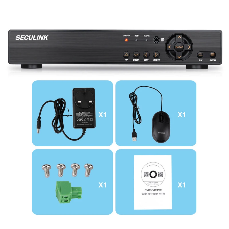 Seculink 4CH 8CH 16CH 5MP 5 в 1 AHD цифровой видеорегистратор 1920P супер HD DVR ONVIF совместимый H265 облако P2P XMeye приложение