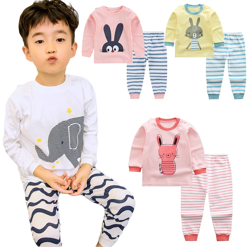 

Spring Autumn Children Clothes Girls Sleepwear Kids Clothing Set Boys Pajamas Sets Cartoon Nightwear Pijamas Baby Pyjama Enfant