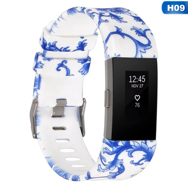 Новая замена красочные ремешок браслет Мягкие силиконовые часы наручные ремешок для браслета FitBit Charge 2 заряд 2 сердечного ритма Смарт