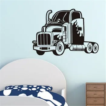 

New Arrival Semi Truck Wall Sticker Vinyl Decal Car Removable Good Quality Wall Decals For Kids Rooms Home Decor
