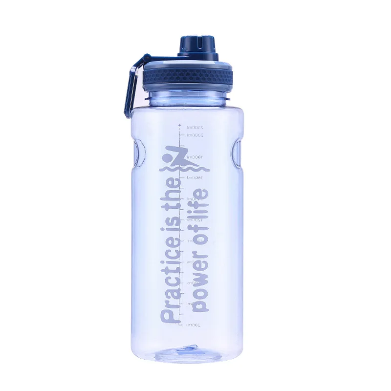 

Large Volume Plastic Water Bottle Outdoor Sport Hike Running Climb Leakproof Drink Bottles with Scale BPA Free 1000/1500/2000ml