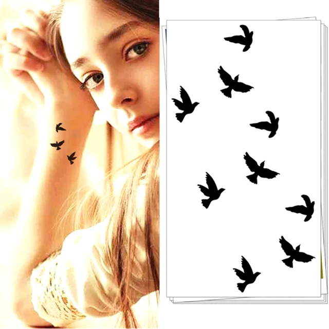 M-Theory Temporary Tattoos Body Art, Flying Little Birds , Flash Tatoos Sticker 10.5x6cm Swimsuit Bikini Dress Makeup M-Theory Temporary Tattoos Body Art, Flying Little Birds , Flash Tatoos Sticker 10.5x6cm Swimsuit Bikini Dress Makeup