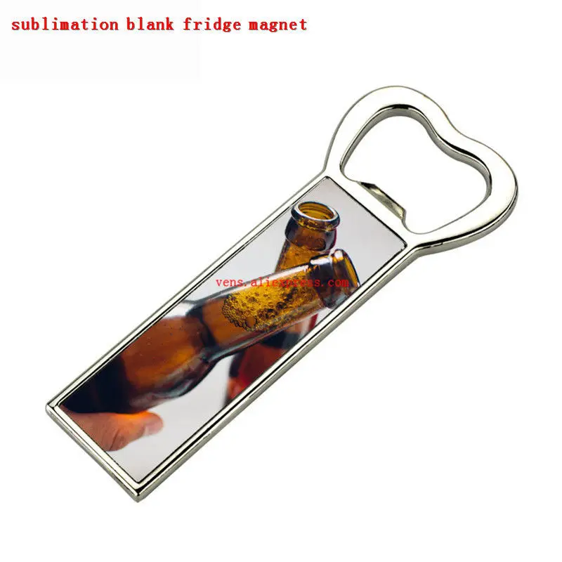 

sublimation blank metal Bottle opener consumables with magnet hot transfer printing custom diy material can mix style 10pcs/lot
