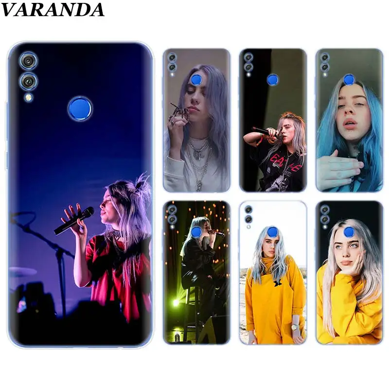 

Singer Star Billie Eilish Silicone Soft Case for Huawei Honor 8X 8C 8S 8A 9 10 Lite 20i View 20 Y6 Y7 Y9 2019 Case Coque