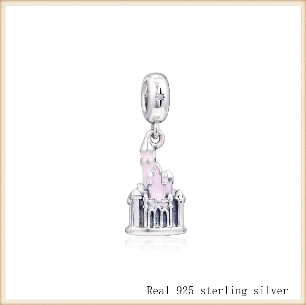 

Dangle charm 100% 925 Sterling Silver Cinderella Castle Charm for Jewelry Making Fit Pandora Bracelets YL969