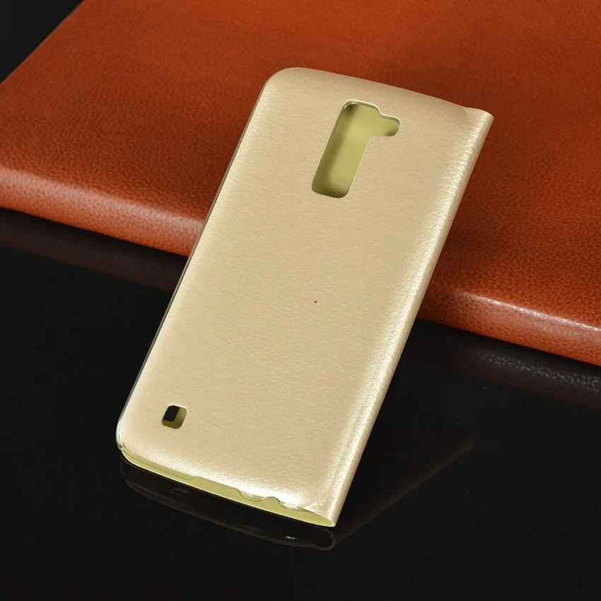 الذكية الرؤية 360 فليب غطاء درع جلدية حقيبة لجهاز LG K10 LTE K10 2016 K 10 K10LTE LGK10 K430 K430DS F670 يدر جراب هاتف الأسود