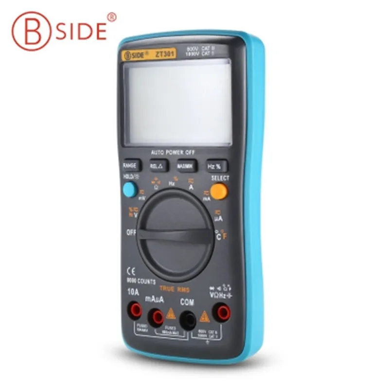 preço BSIDE ZT301 ZT302 Hot Digital LCD Multímetro Handheld Elétrico Tectep Multimetro 8000 9999 Contagens RMS Verdadeiro Auto Gama Esr Tester