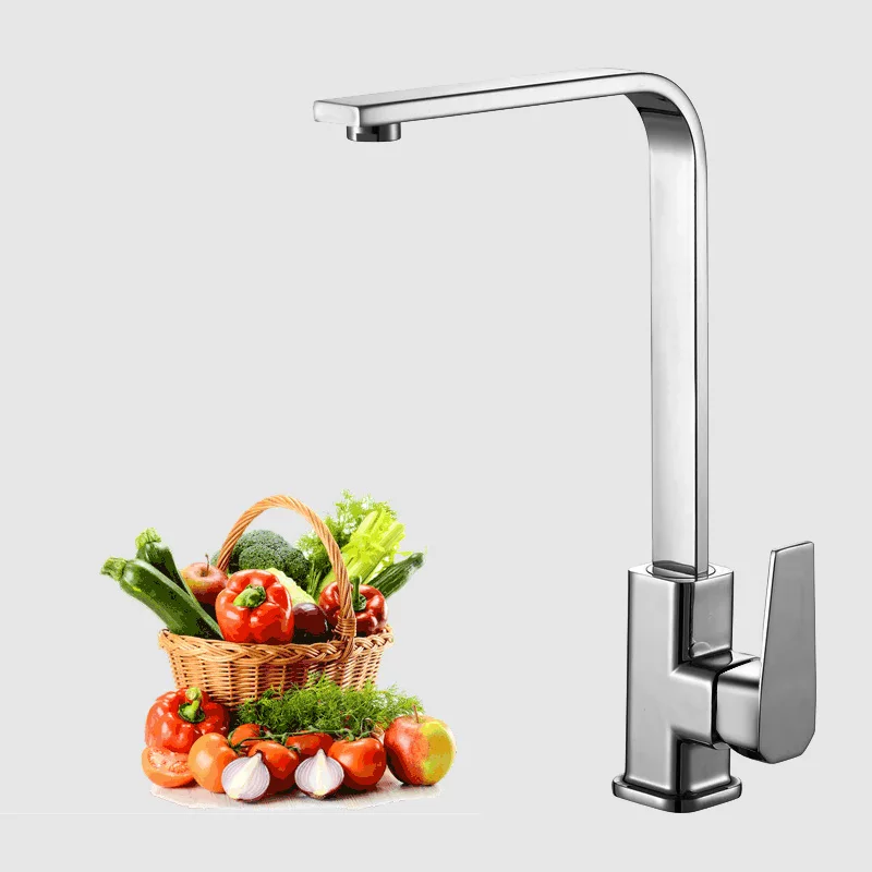 Stainless Steel Square Kitchen Faucet Washing Basin Water Tap Hot And Cold Mixer Kitchen Sink Dish Washing Basin Bathroom Faucet