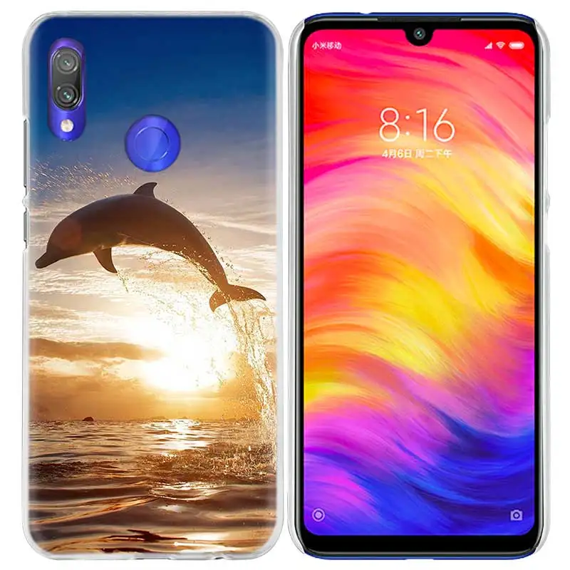 Милый чехол с дельфином для Xiao mi Red mi Go Note 7 6 6A Pro S2 5 5A 4X mi A1 A2 9 mi x 3 5G 8 lite Play F1 жесткий чехол для телефона с животными - Цвет: 01