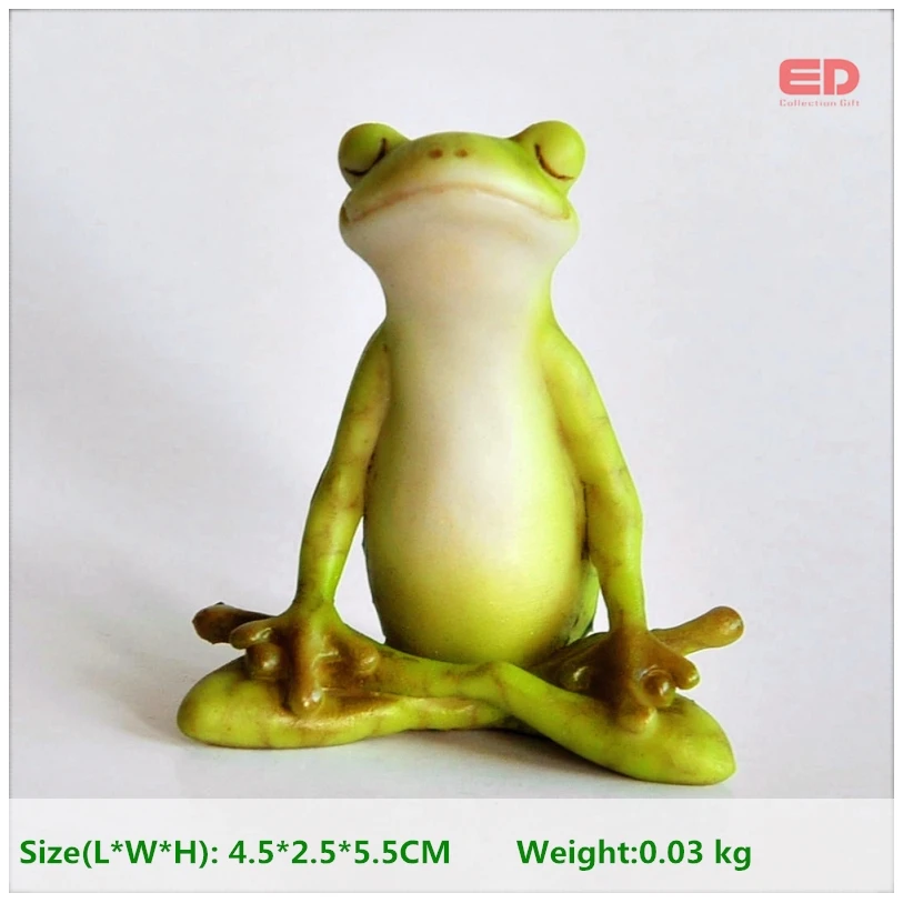 Top Collection Miniature Fairy Garden and Terrarium Yoga Frog Meditation Lotus P 