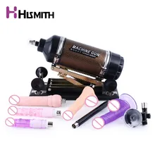 Hismith Golden Automatic Retractable Sex machine for women with 7 different attachments Vibrator dildo love machine sex products