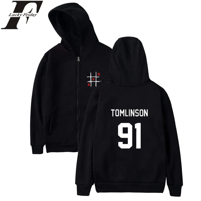LUCKYFRIDAYF Louis Tomlinson One Direction Zipper Hoodies Women Winter Casual Style Female Coat Popular Hoodies Women Clothes