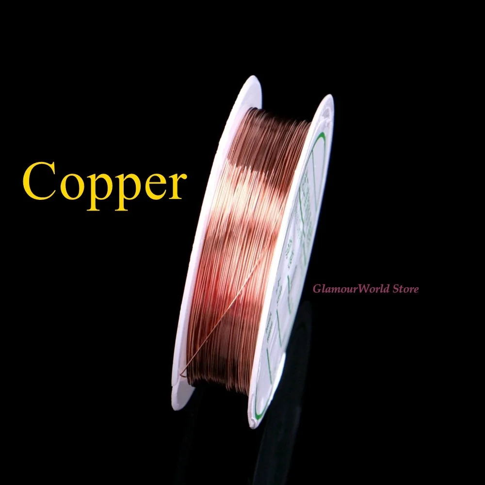 

0.5/0.6/1.0mm Copper Wires Metal Wire Cords Ropes Thread For Jewelry DIY Gold / Silver / Copper Color Choice