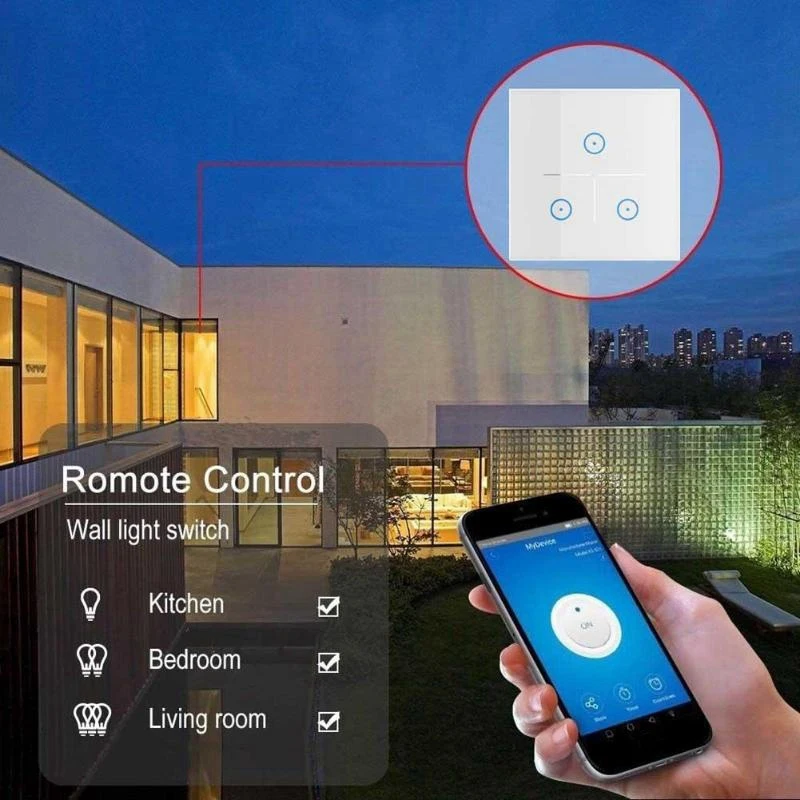 Wifi настенный выключатель Smart Life App пульт дистанционного управления стандарт ЕС тип 86 работа с Alexa Echo и Google Home мини умный дом(Eu Plu