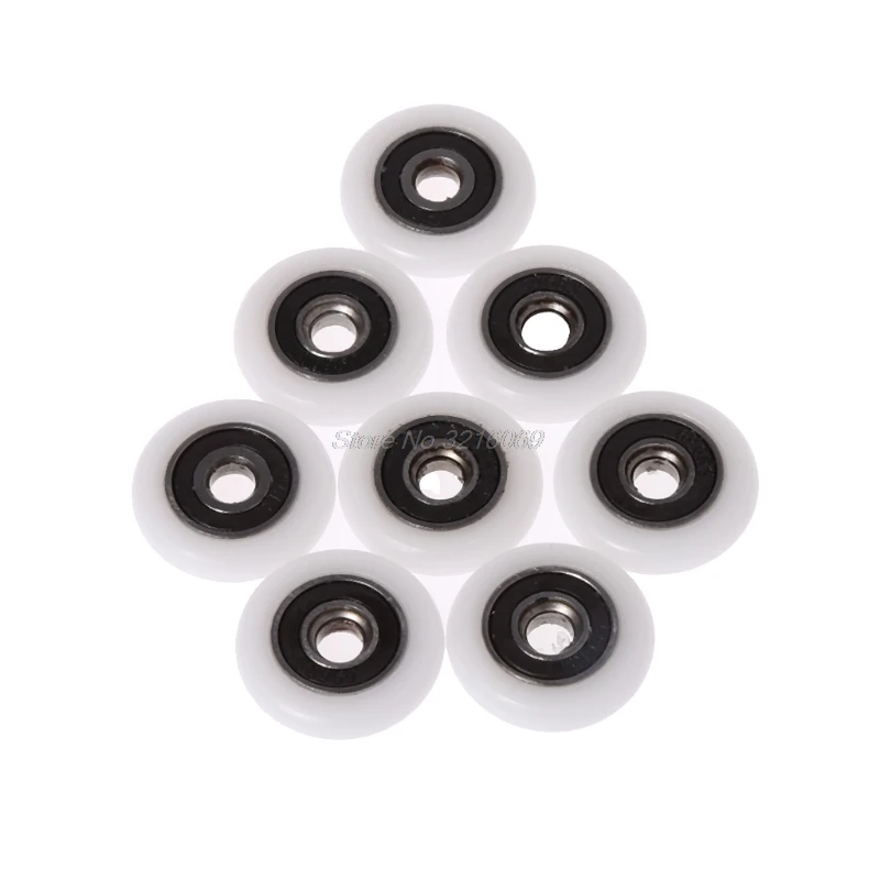 8 Pcs Shower Door Rollers Wheels Runner Pulleys Replacement Parts