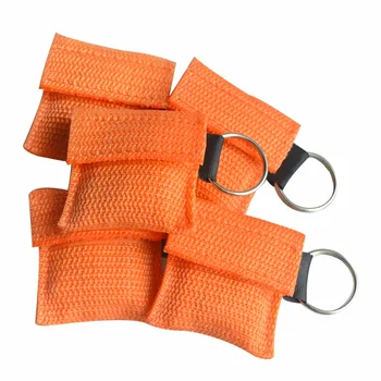 

Lot 100X One way Valve CPR Face Mask AED Rescue First Aid Training Orange
