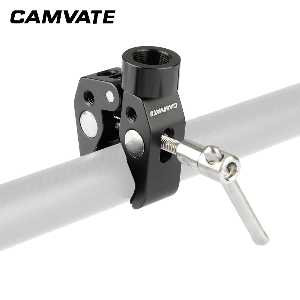 CAMVATE многоцелевой Супер Краб зажим с 1/4 &quotПапа до 5/8&quot Женский Thumbscrew адаптер