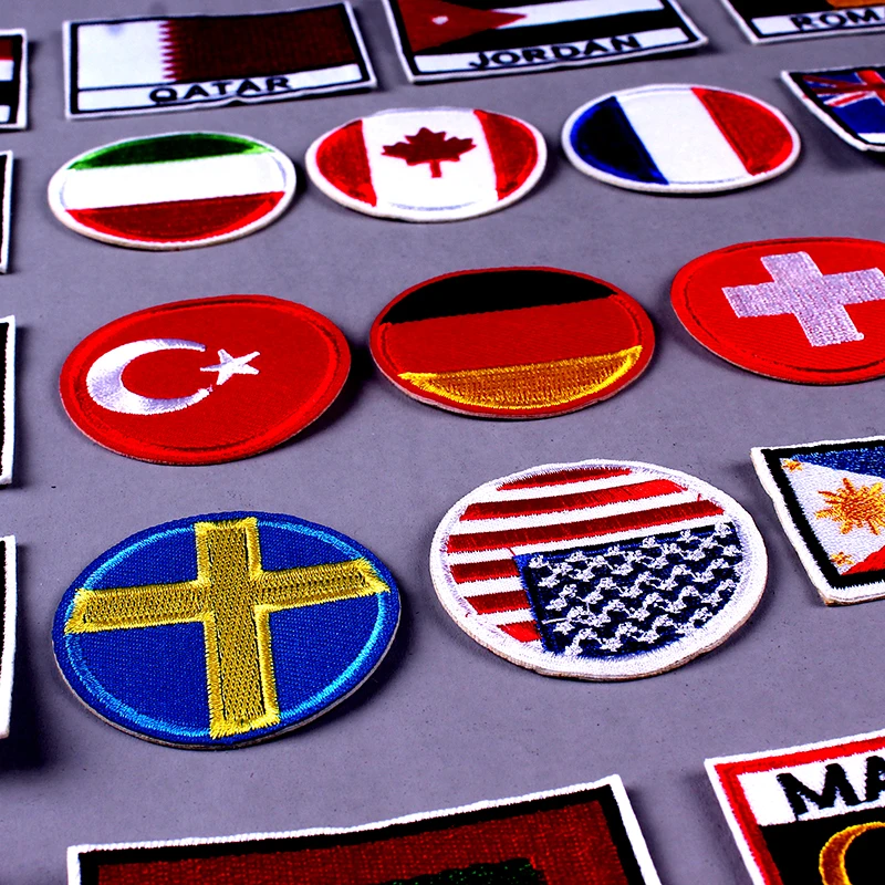 Pulaqi Военная нашивка в полоску флаг заплатка для одежды вышитые ...