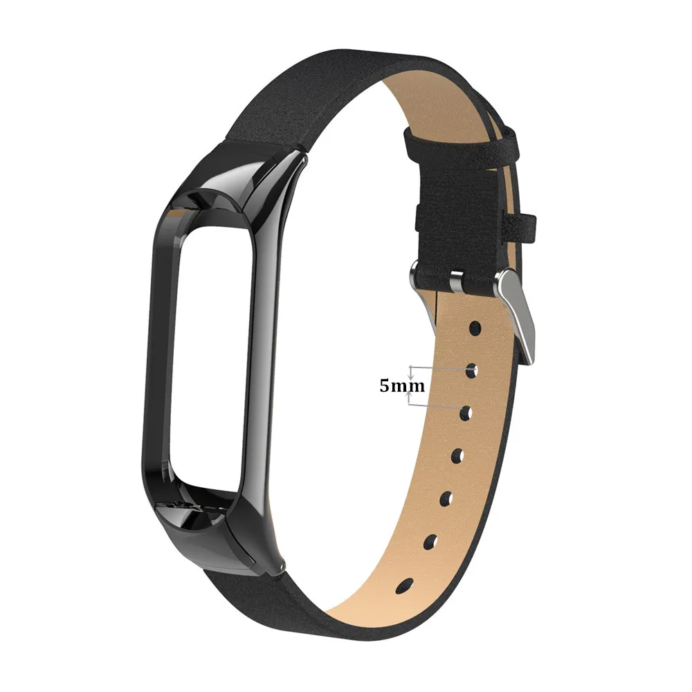 PU кожаный ремешок для Mi Band 3 4 наручный браслет Miband смарт браслет|Смарт-аксессуары|